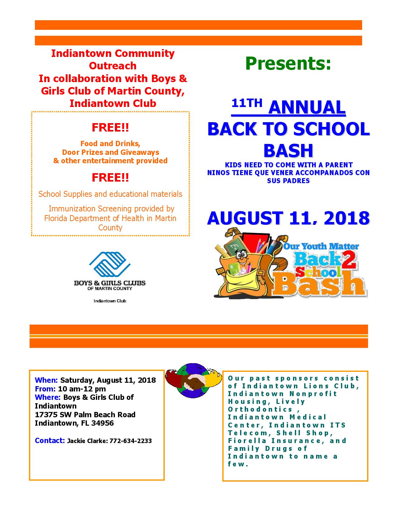 Indiantown Chamber Of Commerce 18 Icor Back To School Bash
