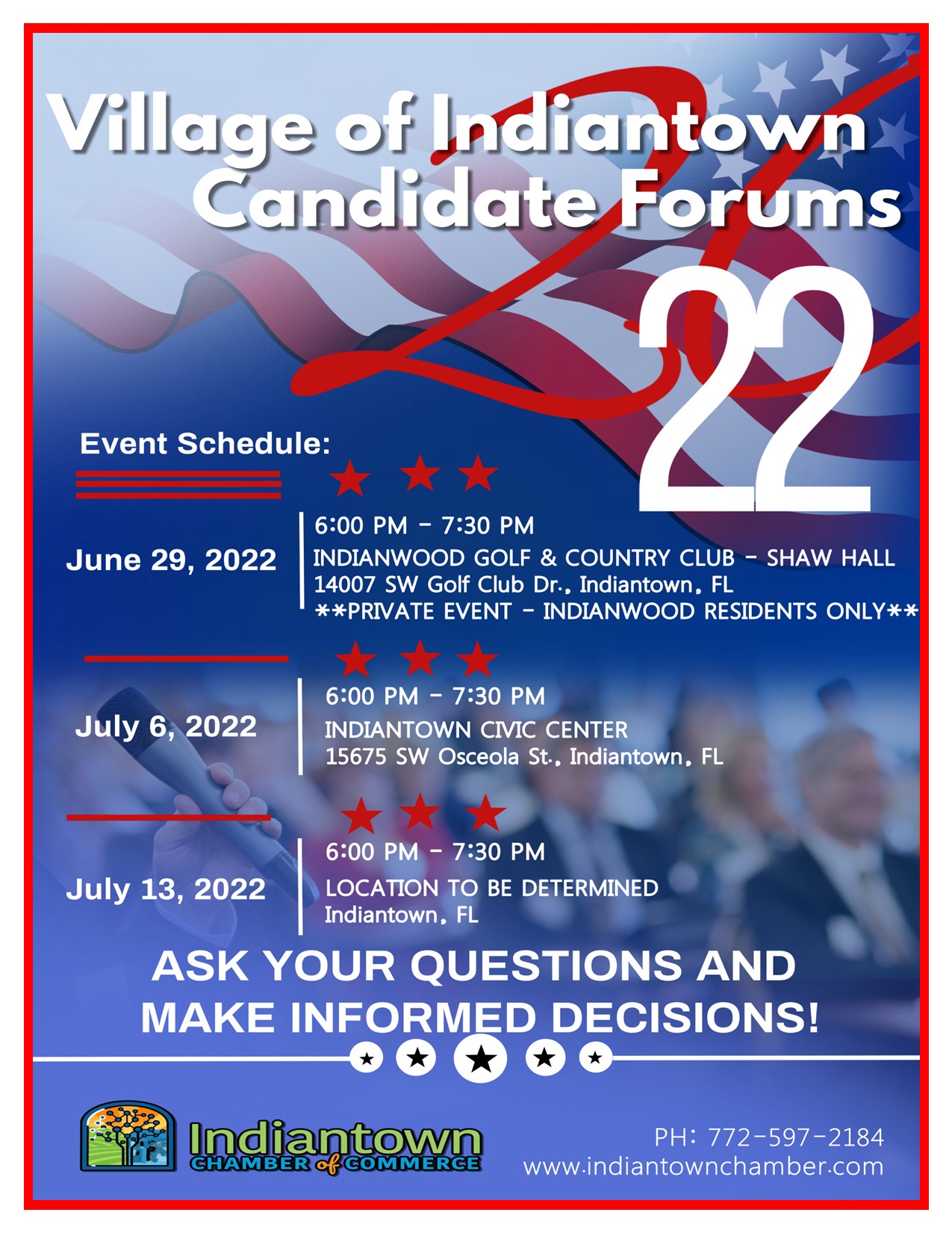 Indiantown Christmas Parade 2022 Indiantown Chamber Of Commerce - Village Of Indiantown - Candidate Forums
